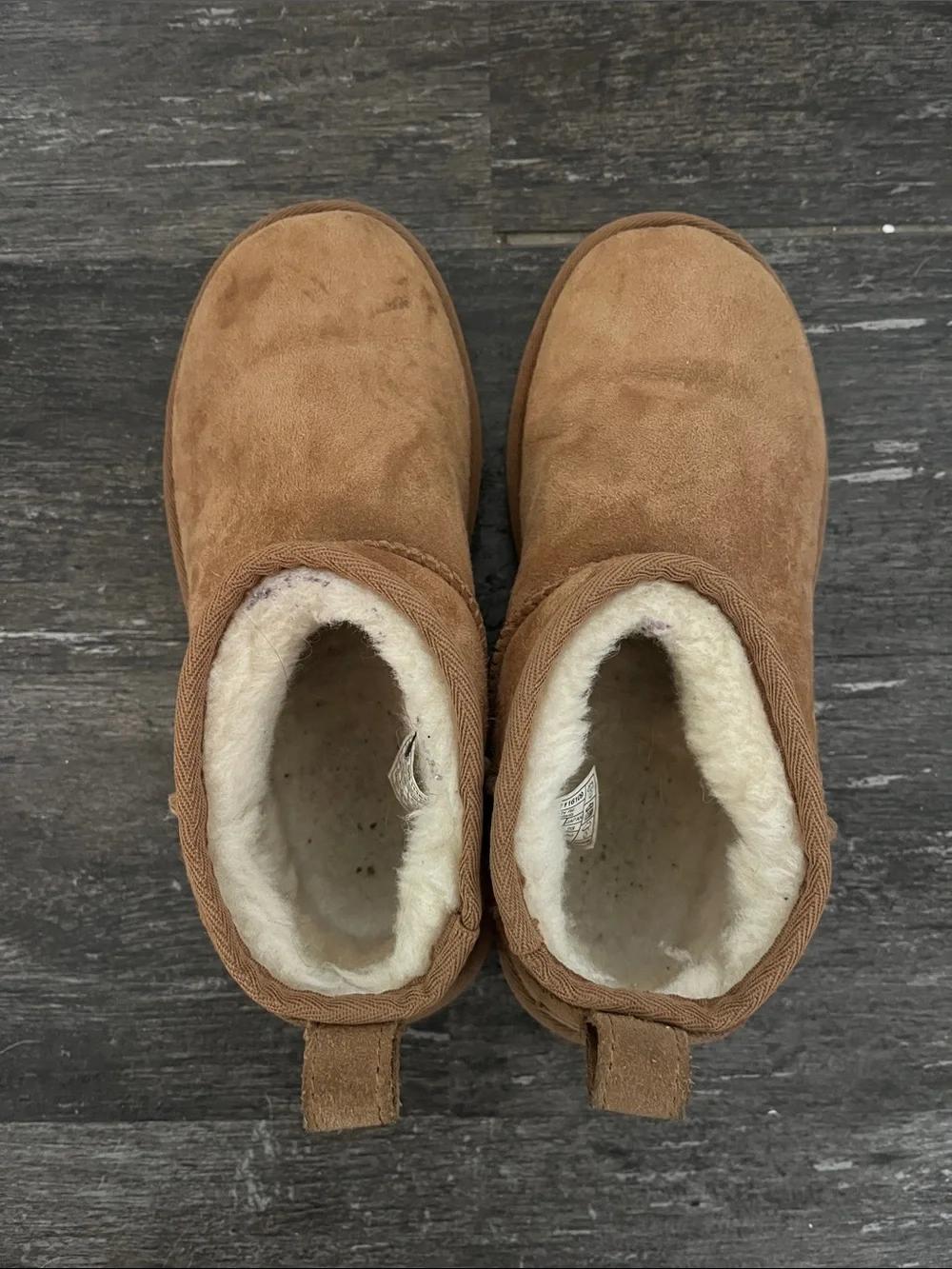 UGG Chestnut Suede Plush-Lined Slip-On Slippers